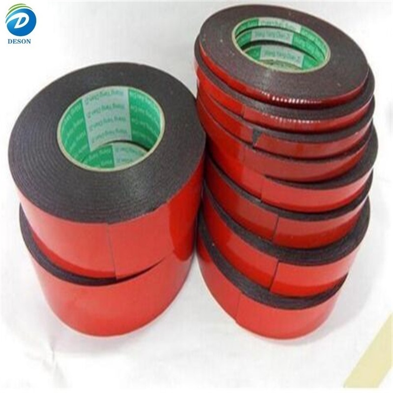 Deson Customized Strong Bonding Solvent Glue Double Sided Pe Foam Tape for window sealing