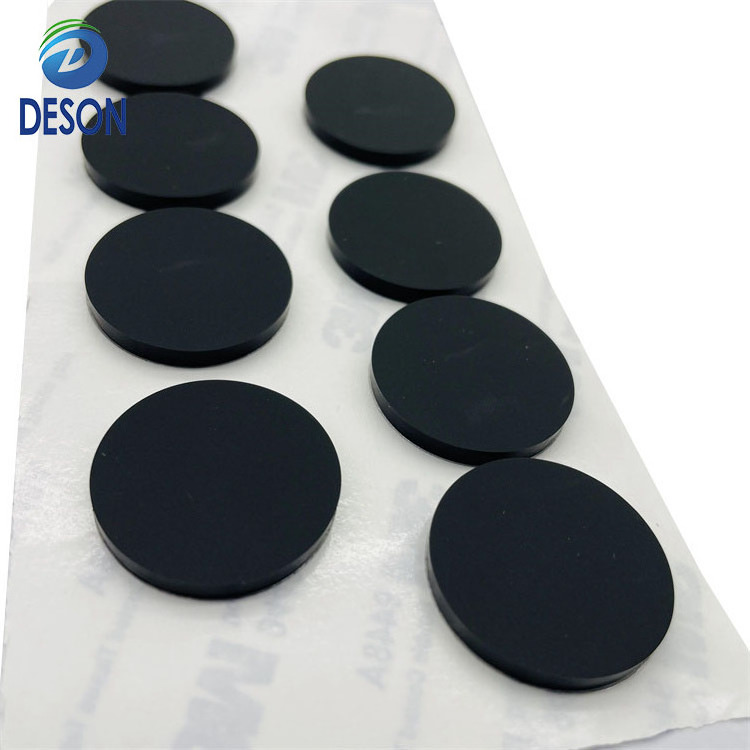 Deson custom round rubber bumpers nitto anti slip car door flexible flat rubber base seal strip compressed sticks holders pads