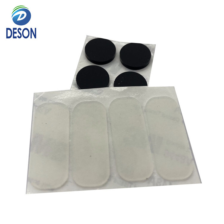 Deson custom polyurethane rubber ring washer feet protective adhesive foam pads silk print silicone rubber gasket