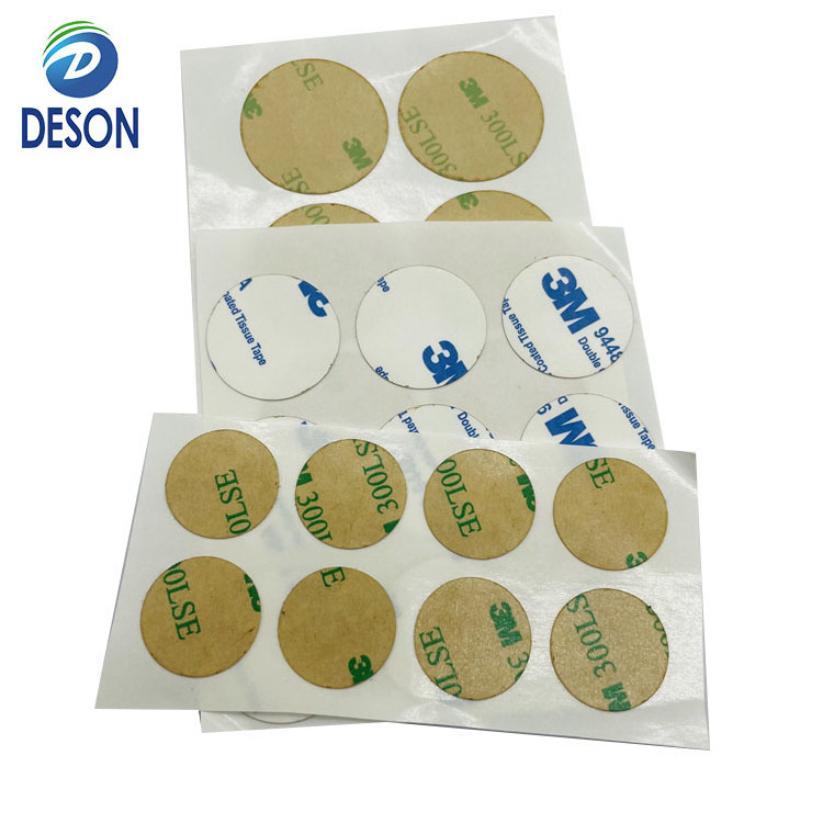 Deson 3m Waterproof Double-Sided Strong Self-Adhesive Acrylic Die-Cut Circles Permanent Adhesion PET Tape