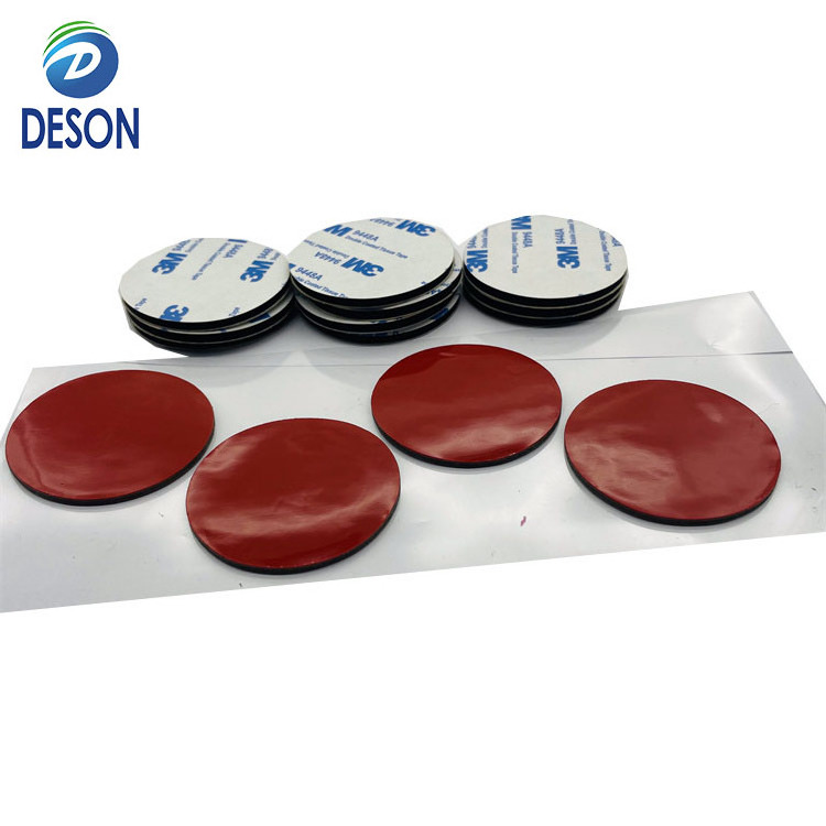 Deson stickers 58mm round tape price disc pad backing sticky pads 16mm floor 1.1mm clear double sided adhesive pad