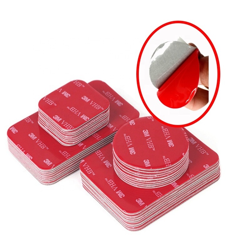 Deson stickers 58mm round tape price disc pad backing sticky pads 16mm floor 1.1mm clear double sided adhesive pad