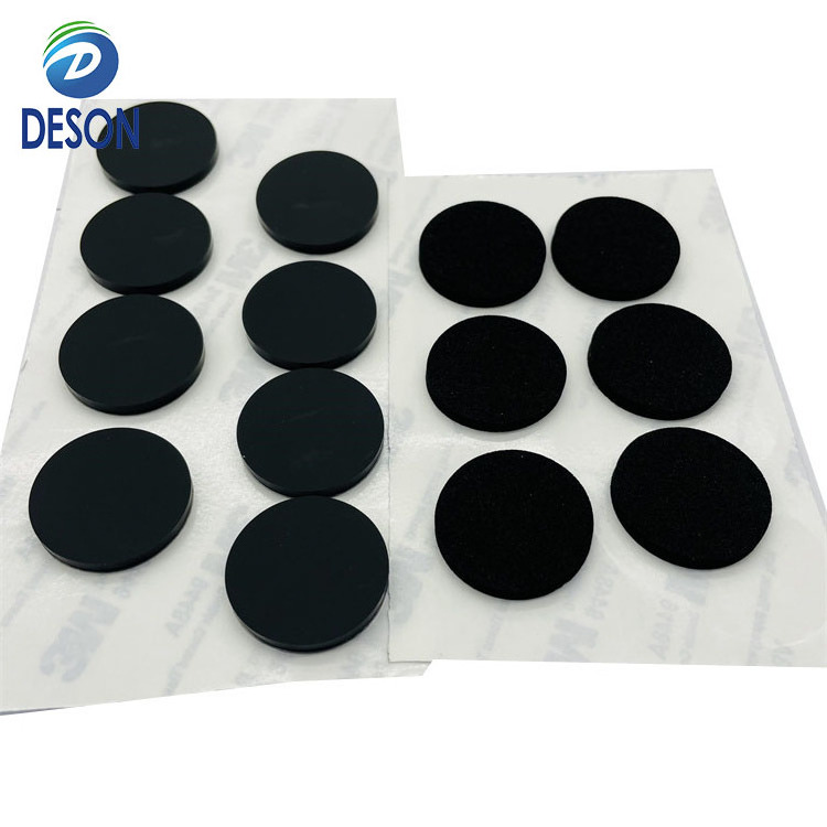 Deson round rubber washer anti vibration waterproof rubber pad self-adhering silicone dots