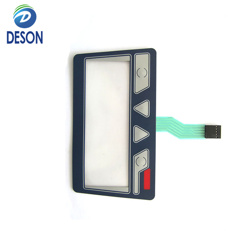 Deson Customized Screen Printing PVC Instrument Button Keypads & Keyboards with Paste Control Panel Film