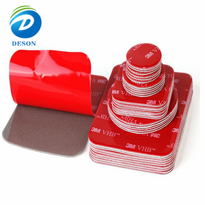 Deson Customized 15mm Acrylic Double Sided Die Cut  very high bonding  Adhesive Tape For Nameplate Metal Bonding