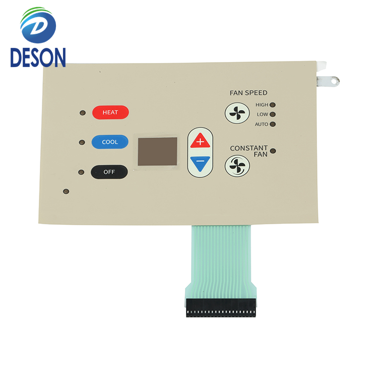 Deson Manufacturer Customized Screen Printing PVC Panel Instrument Button Paste Control Panel Film