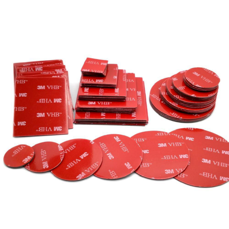 Custom die cut no residual Clear Black strong adhesive mounting dot circle round precut MS acrylic very high bonding foam tape