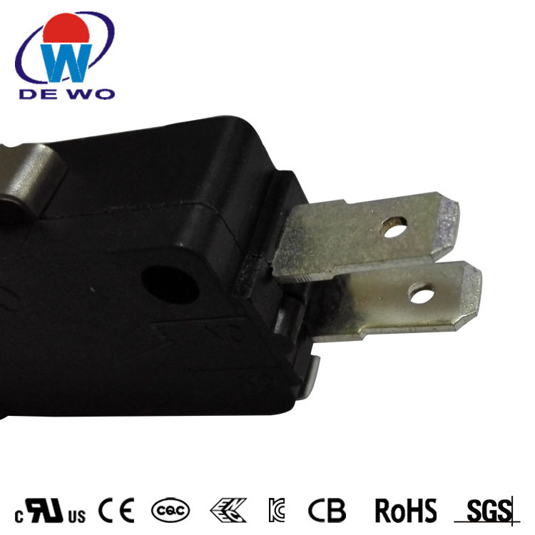 DEWO cheapest  limit switch 16A 20A micro switch  2 ways without lever black color micro switch manufacturer