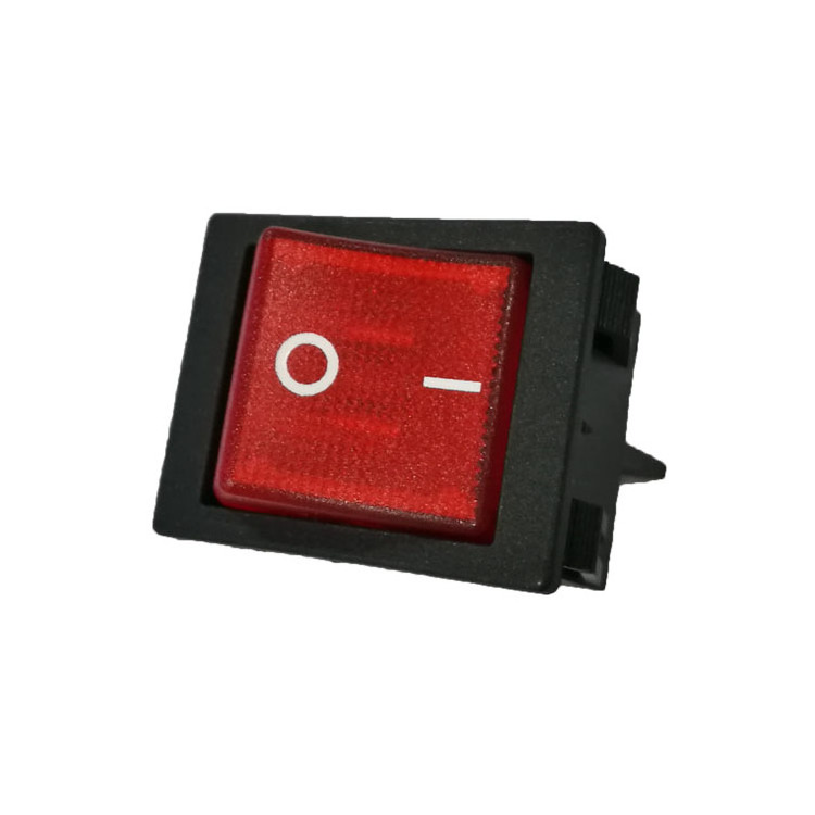 DEWO HS9 4 pins rocker switch double pole single actuator boat switches 20A 250V illuminated switch for machines