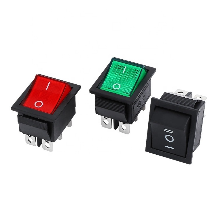 RS series 21*15mm with light 3 Position AC Rocker Switch DPDT 2 pin 3pin Automotive Boat Led Light Rocker Switch