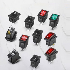 Round Rocker Switch  ON/Off Circle Toggle Switch  with lamp 2/34 Pin SPST Mini Rocker Switch for Electrical equipment