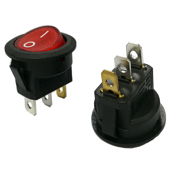 Wiring 3 way spst 16a 125v illuminated round rocker switch with red led