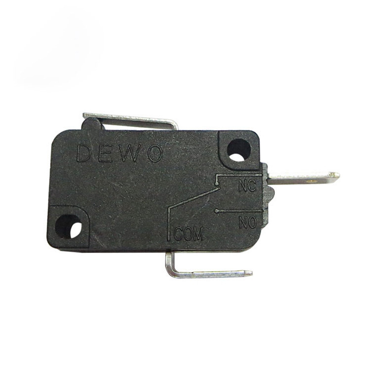 Manufacturer 16A 250V SPST micro switch, with short straight lever quick connect terminal for Cash drawer