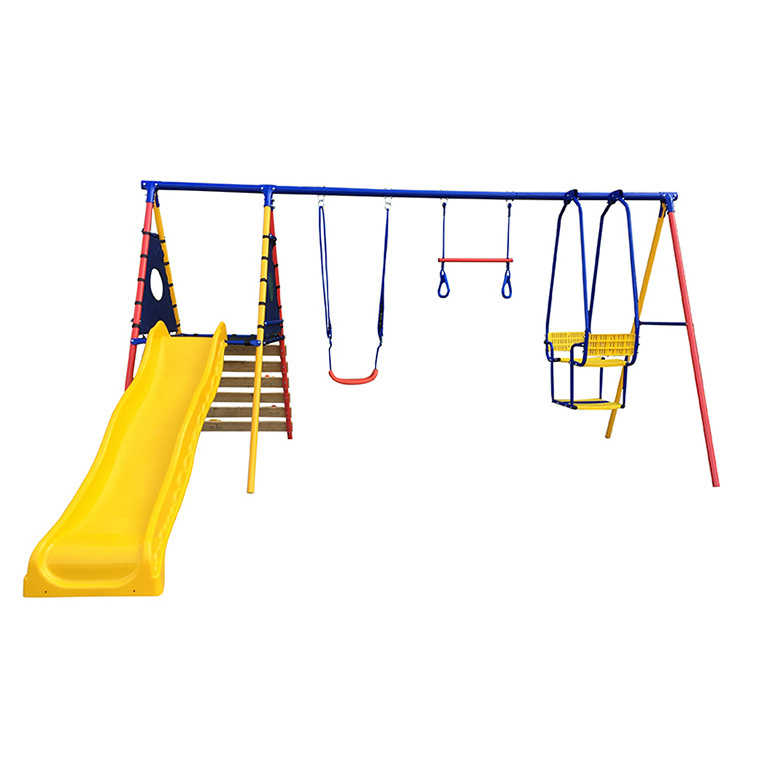 Wholesale Outdoor Double Hanging Garden Swing And Slide Sets