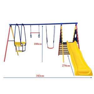 Playground kindergarten children outdoor toys swing and slide sets