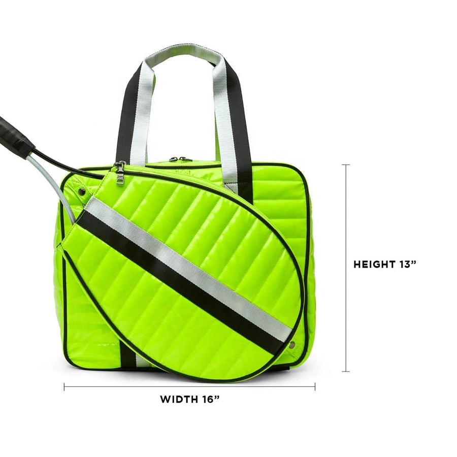 Customized Tennis Racket Tote Bag Hold Tennis Wear Shoes Ball For Fashion Lady Sports Hand Bags