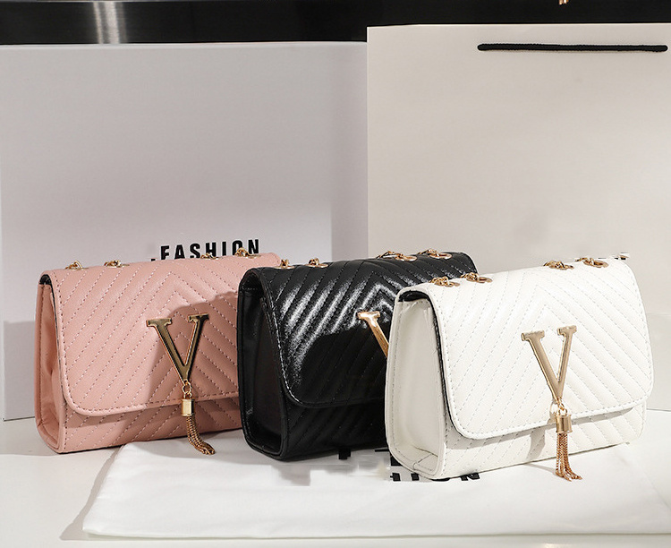 Wholesale  sac main femm sac Crossbody Bag Women's Messenger Small Square Chain Bag PU Leather Ladies Shoulder Handbags