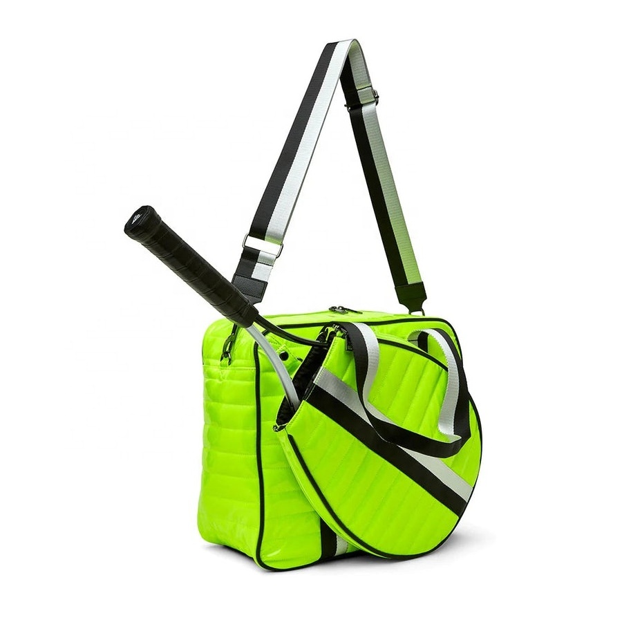 Customized Tennis Racket Tote Bag Hold Tennis Wear Shoes Ball For Fashion Lady Sports Hand Bags