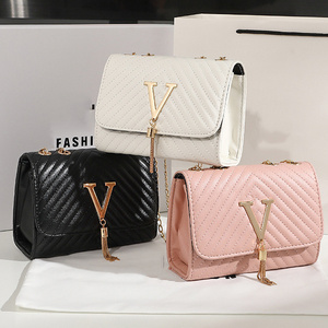 Wholesale  sac main femm sac Crossbody Bag Women's Messenger Small Square Chain Bag PU Leather Ladies Shoulder Handbags