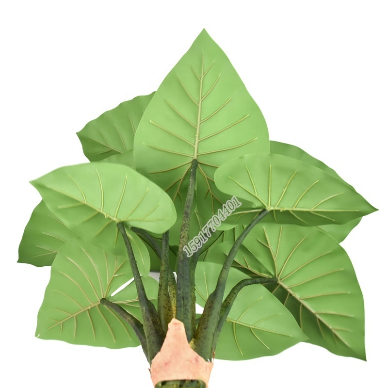 Real touch large leaf 80cm fake tree artificial caladium plant  for house decoration