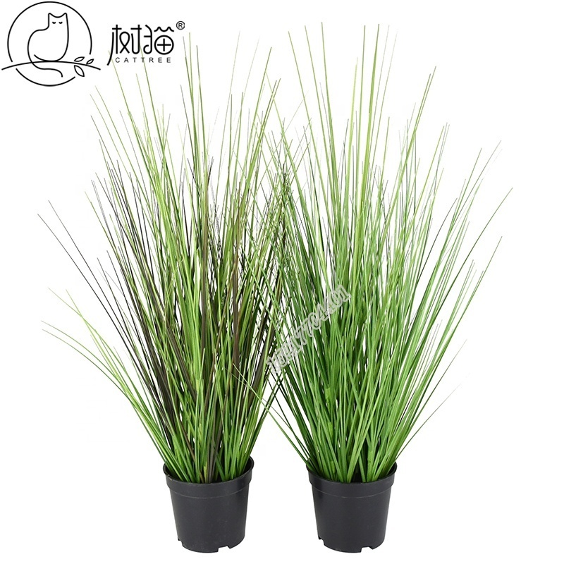 Fireproof plant 60 cm bonsai fake plant artificial onion grass synthetic grass for pot decoration