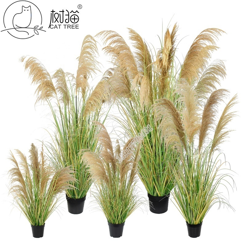 newest style bonsai flower fake onion grass artificial pot plant reed grass for decoration