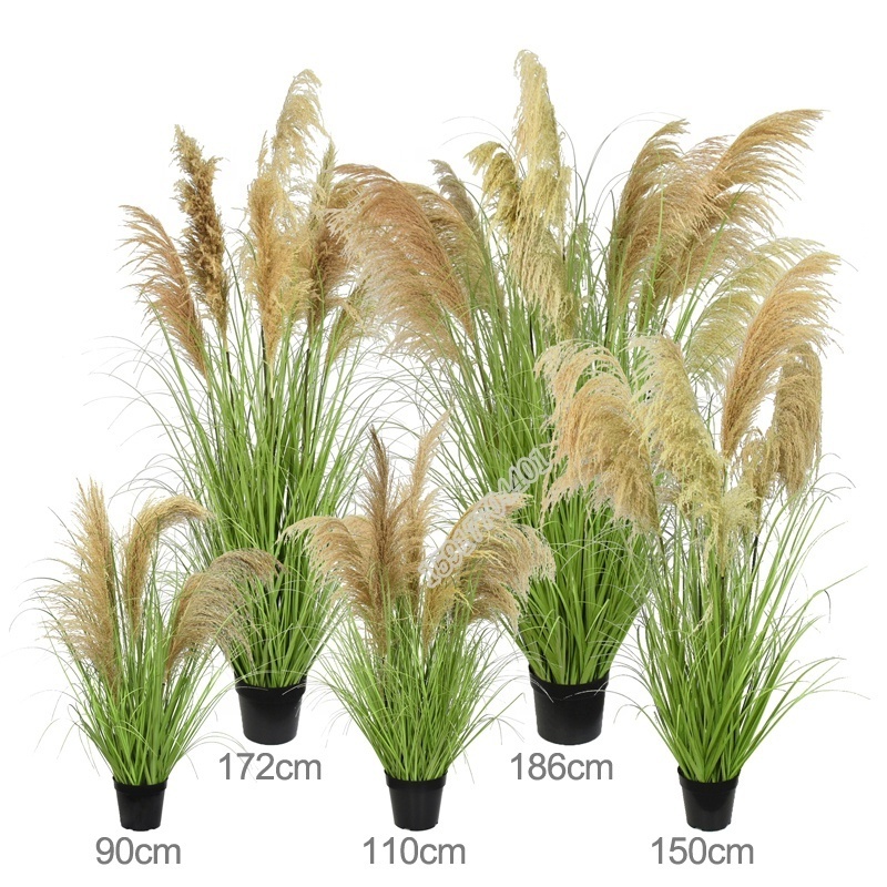 newest style bonsai flower fake onion grass artificial pot plant reed grass for decoration