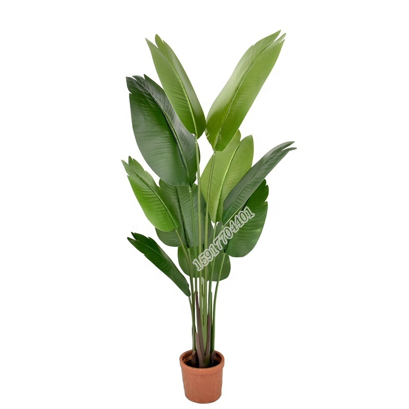 Factory wholesale real touch fake traveler banana tree artificial bonsai trees for interior decoration