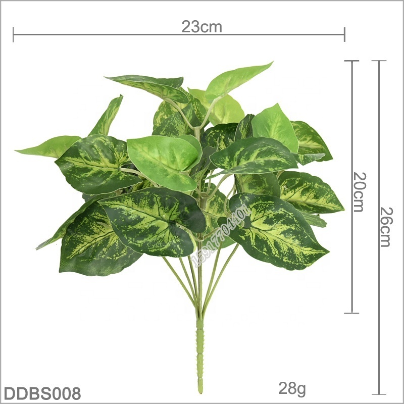 Free Samples Real Touch Syngonium indoor plant artificial caladium plant fake leaves for wall decoration