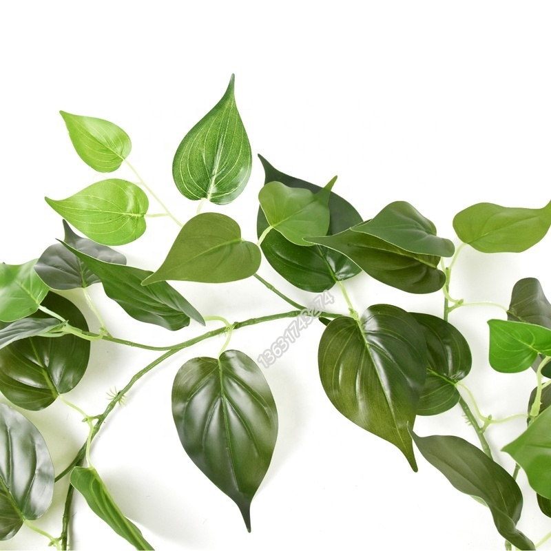 Free Samples Real touch 190 cm Scindapsus artificial vine plant for ceiling decoration