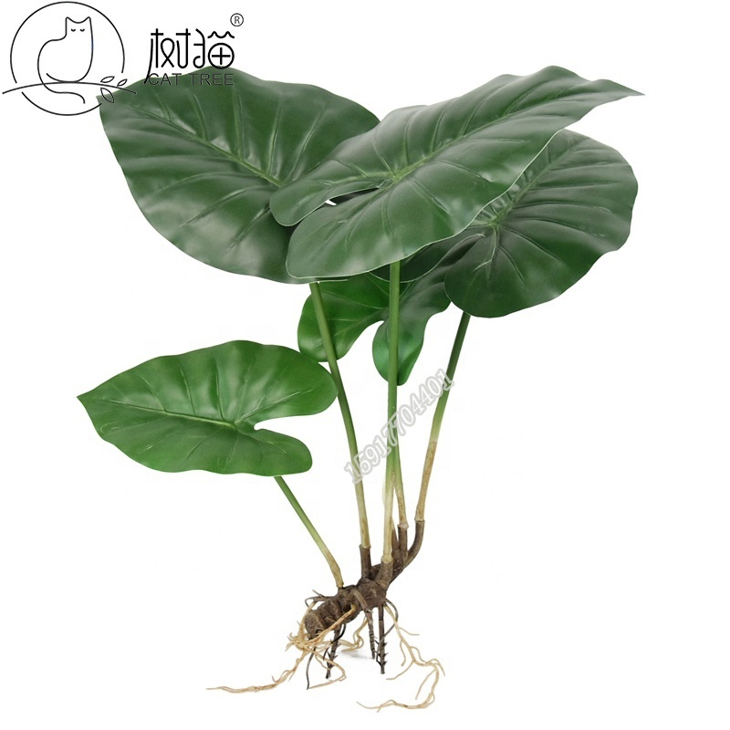 3 D printing fake flower real touch monstera deliciosa  artificial caladium plant for bonsai decoration