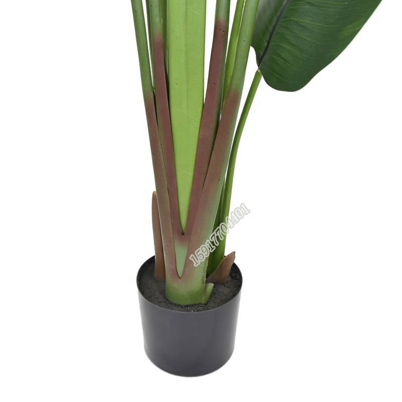 Factory wholesale real touch fake traveler banana tree artificial bonsai trees for interior decoration