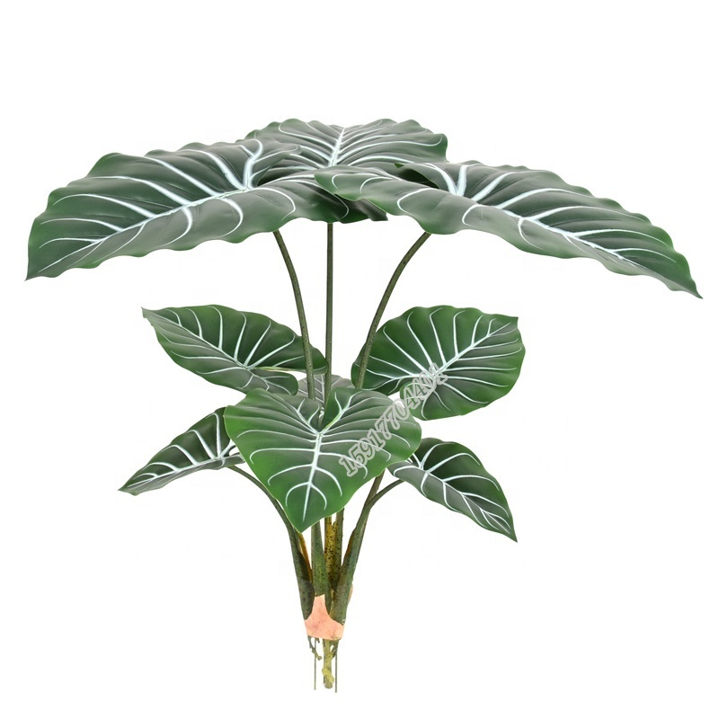 Real touch large leaf 80cm fake tree artificial caladium plant  for house decoration