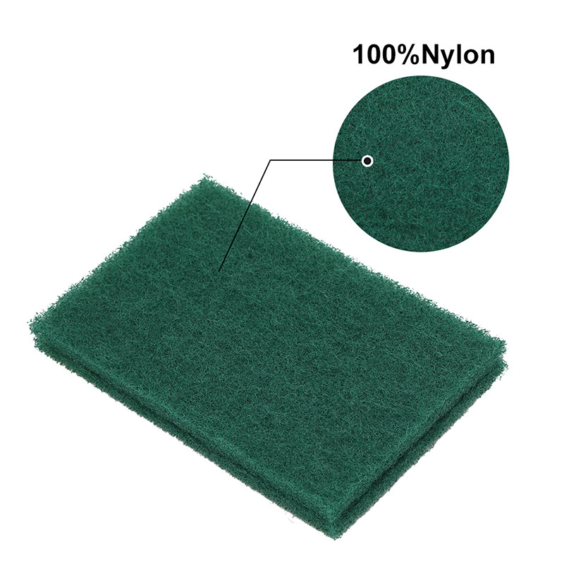 9mm Kitchen Cleaning Stainless Steel Sponge Dish Scrubber Green Scouring Pads