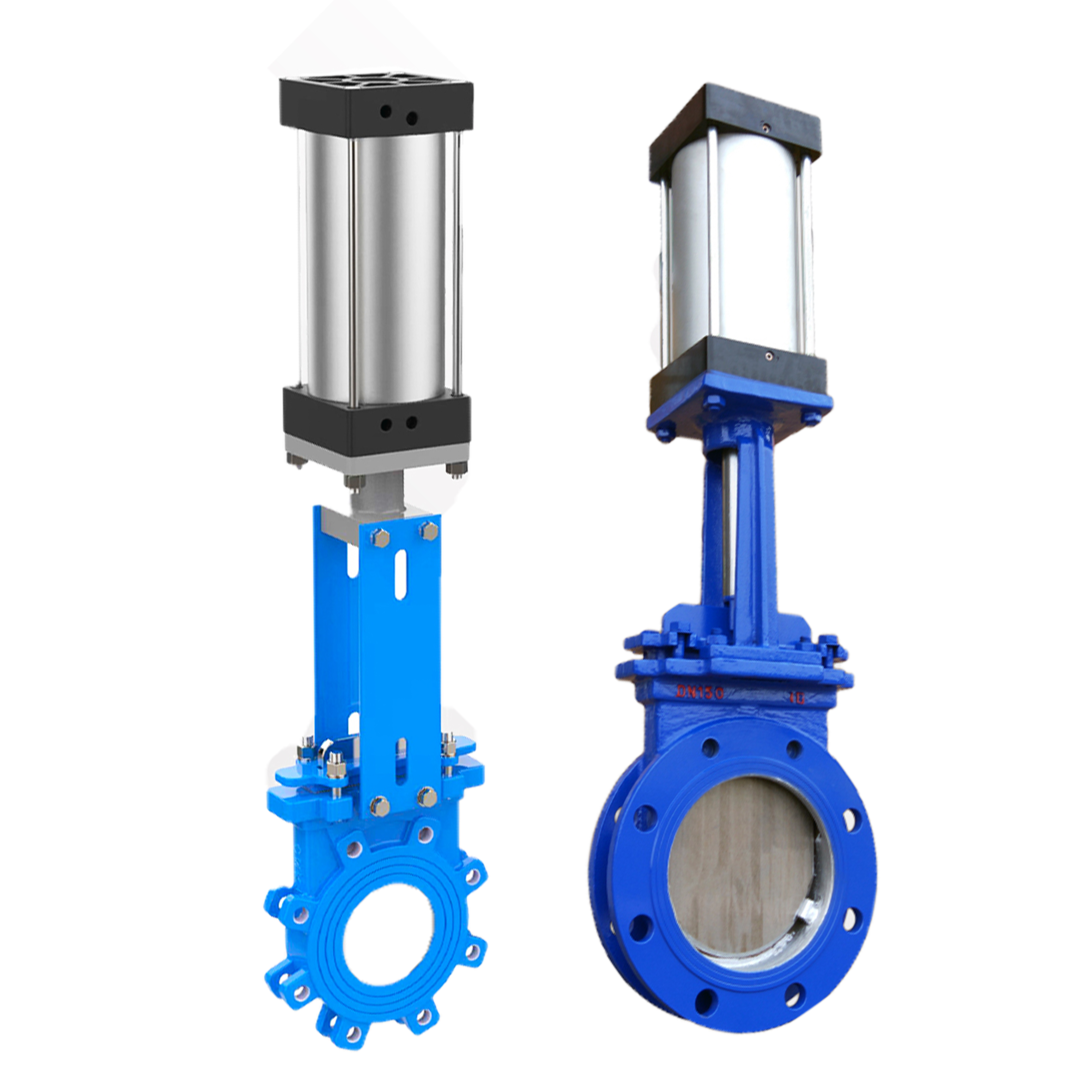 Flanged pneumatic knife gate valve 10 inch stainless steel knife gate valve mud knife gate valve