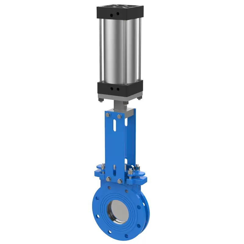 Flanged pneumatic knife gate valve 10 inch stainless steel knife gate valve mud knife gate valve