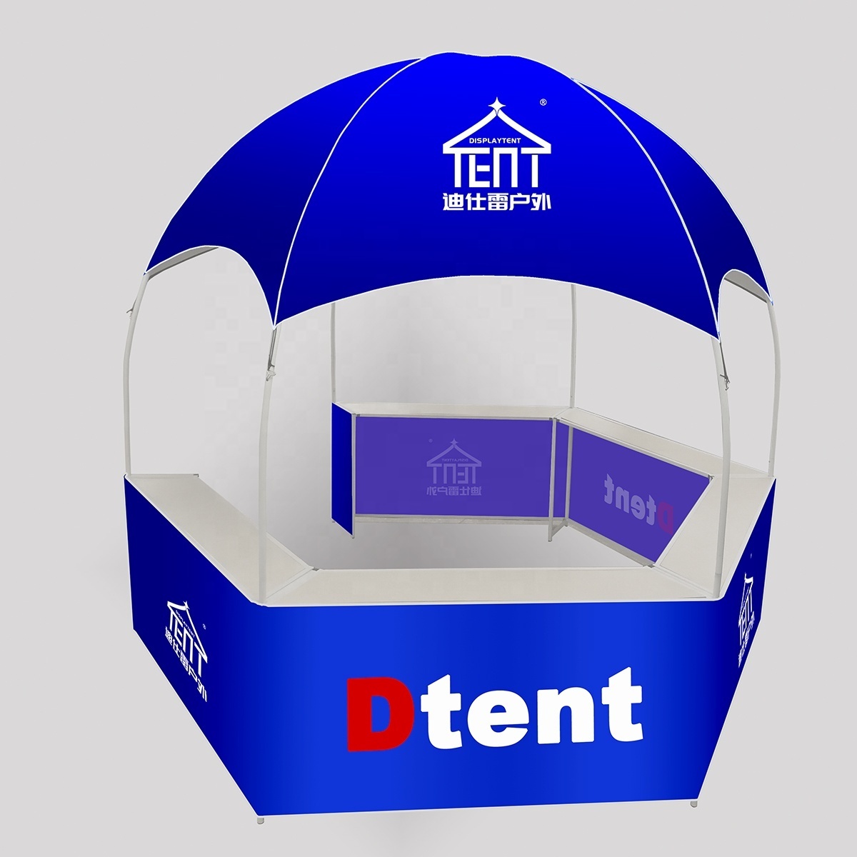 Dtent Customize 3m Gazebo Advertising Pop up Easy Dome Event Kiosk Trade Show Tent Round Black Platform For Dome Tent