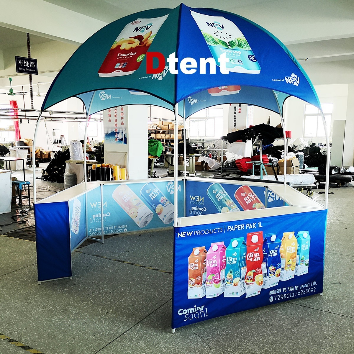 Dtent Customize Portable Display Used Dome Canopy Marquee Sale Trade Tent Promotional Panel Collapsible Booth Kiosk tent