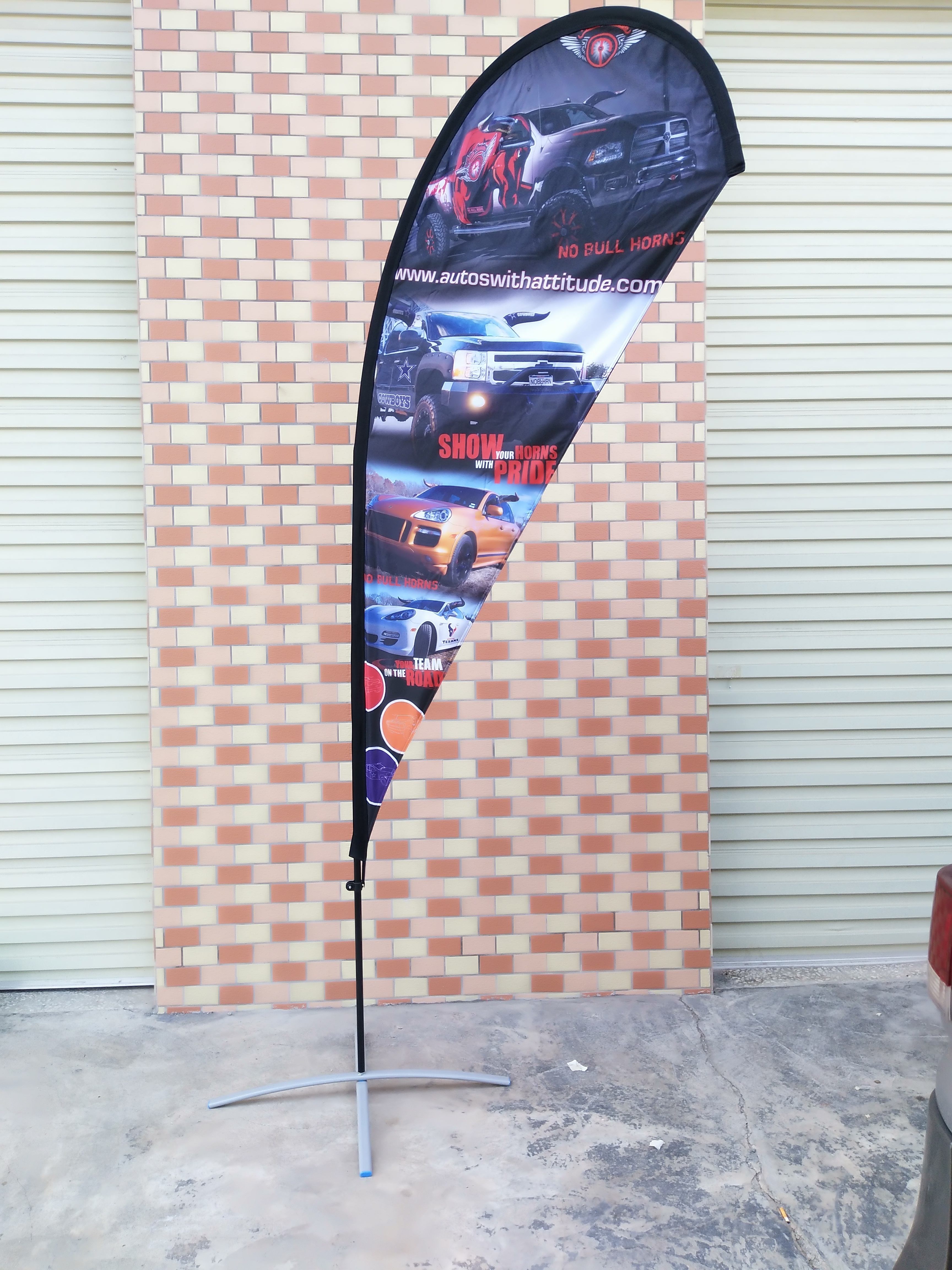 2023 Outdoor Teardrop Beach Flag Promotion Advertising Printed Custom Logo printed Sports  Display Banner Stand