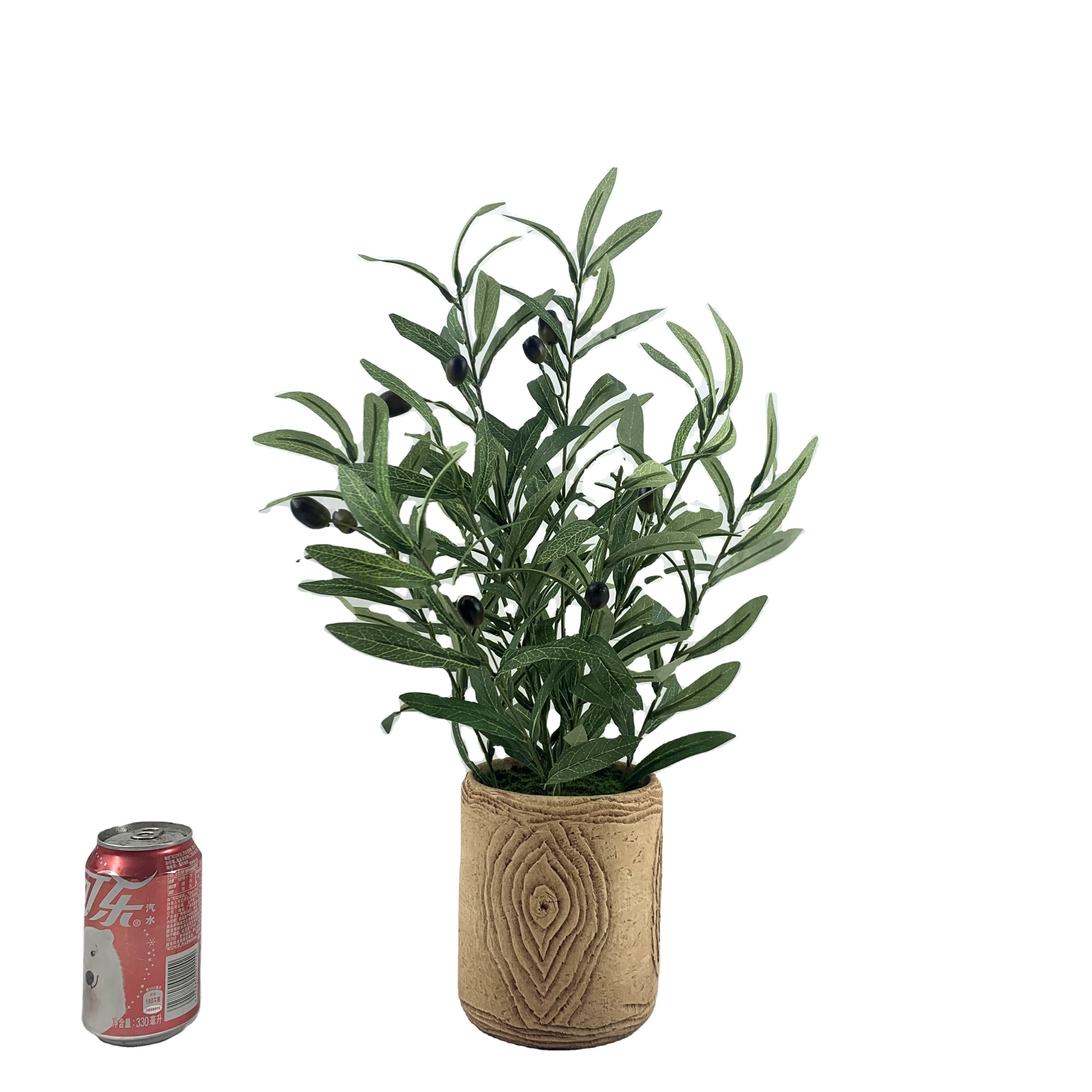 Artificial olive tree potted indoor desktop decoration with fruit simulation olive tree wedding decoration tropical green plant