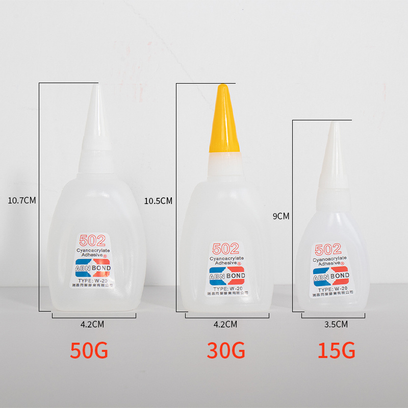 50g 502 Super Glue Instant Dry Cyanoacrylate Strong Adhesive Quick Bond Leather Glass Metal Fast Glue