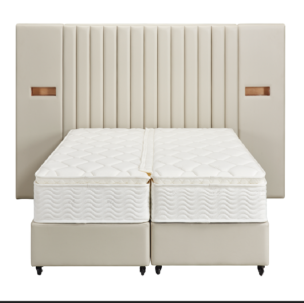 China Supplier Wholesale Strong Structure Plywood Frame Upholstery Fabric Headboard Split Bed Base Home Hotel Used Bed