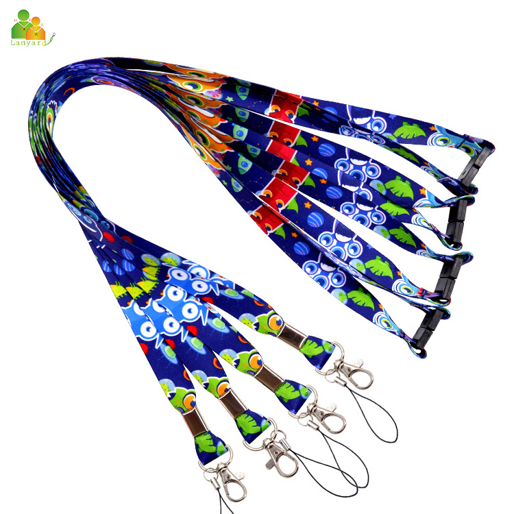 Custom high quality sublimation printed lanyard   lanyard game with full color logo printed polyester lanyard