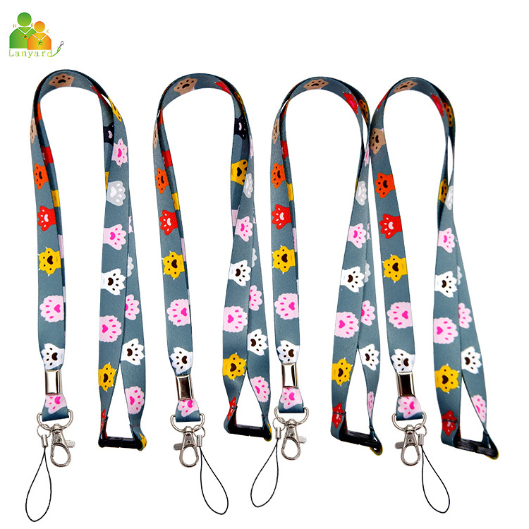 Custom high quality sublimation printed lanyard   lanyard game with full color logo printed polyester lanyard