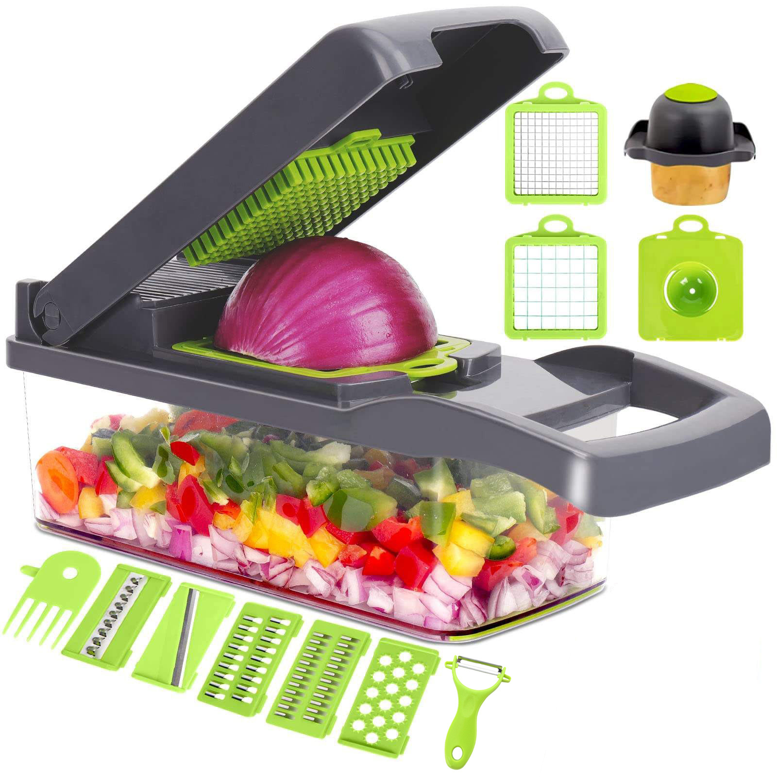 Multifunctional Manual Kitchen Mandolin Vegetable Chopper Onion Slicer Manual Food Veggie Chopper Vegetable Cutter