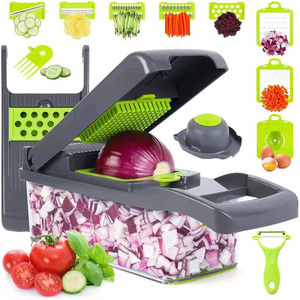 Vegetable Chopper Mandoline Slicer Cutter and Grater 15 in 1 Vegetable Slicer Potato Onion Chopper Veggie Dicer