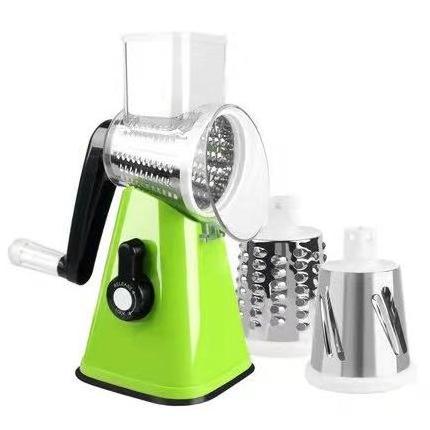 Multifunctional Home Kitchen Accessories Grater Vegetable Chopper 3 in 1 Round Cutter Potato Spiralizer Manual Vegetable Slicer