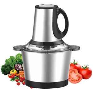 Wholesale Small Vegetables Fruits Nuts Meat Chopper Food Stainless steel 4 Blade 2L 3L Electric Meat Grinders