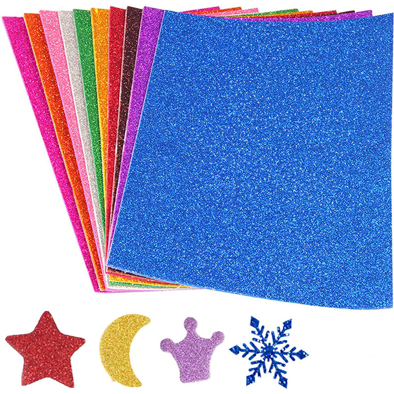 Wholesales Eco-friendly Goma EVA foam sheet 2mm Color EVA Glitter foami a4 EVA Foam sheet for craft