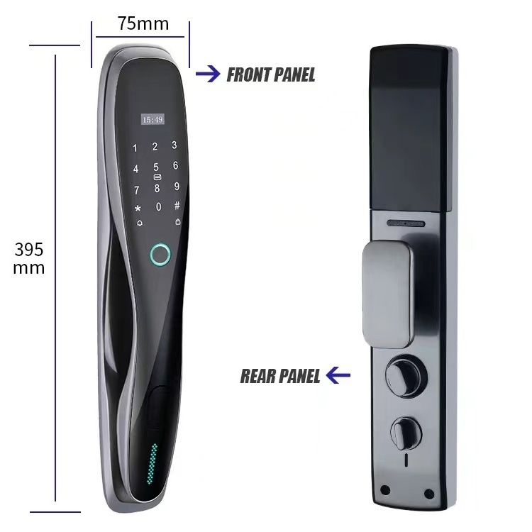 Fully Automatic Camera Door Lock Mobile Phone Remote Control Wifi Tuya APP Biometric Fingerprint Smart Wifi Home Door Lock